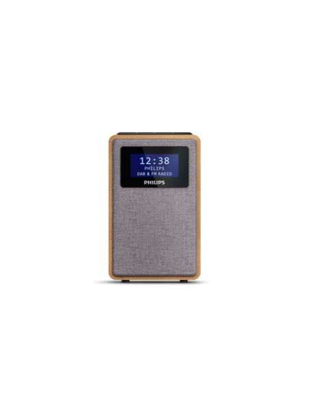 Philips TAR5005/10 radio Orologio Digitale Grigio, Legno