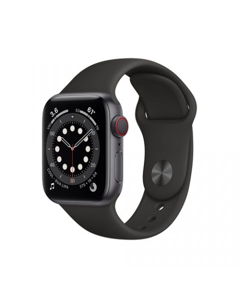 Apple Watch Serie 6 GPS + Cellular, 40mm in alluminio grigio siderale con cinturino Sport Nero